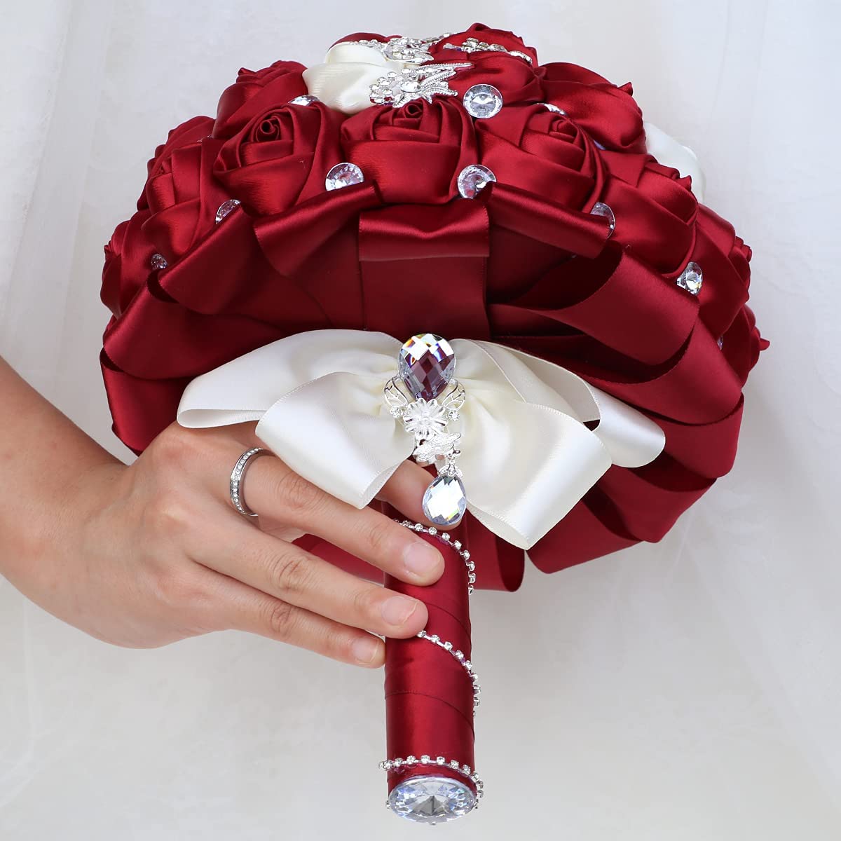 Amazon｜ハンドメイド ダイヤモンド ウェディングブーケ ブライダル用